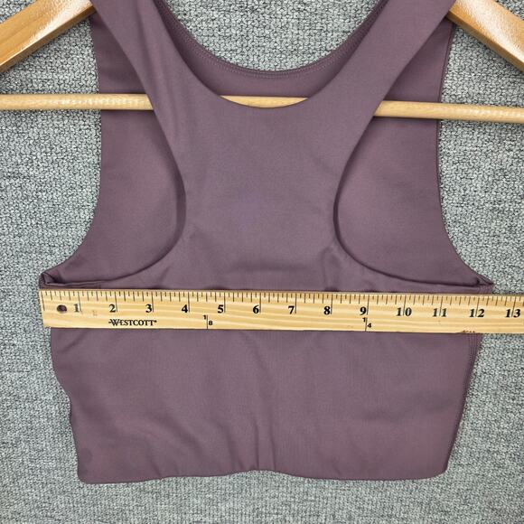 GIRLFRIEND COLLECTIVE WOMEN'S DUSTY PURPLE HIGH NECK CROP WORKOUT TANK – SIZE XS - Picture 8 of 11